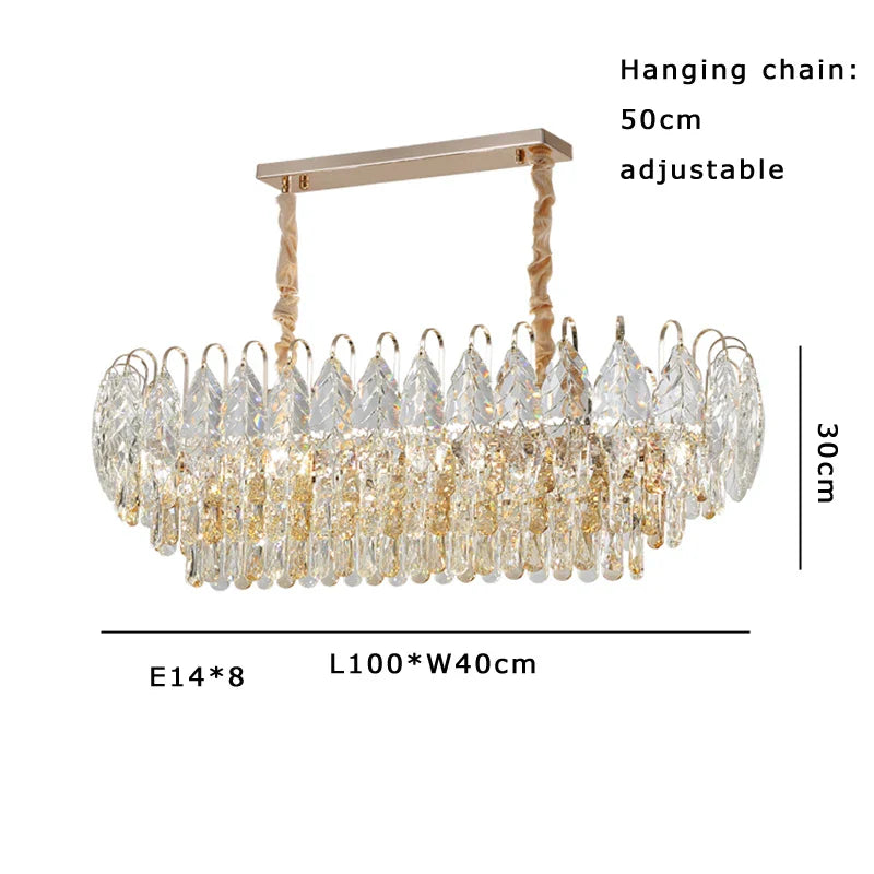 Afralia™ Brilliance Crystal Chandelier for Luxe Living & Dining Rooms.
