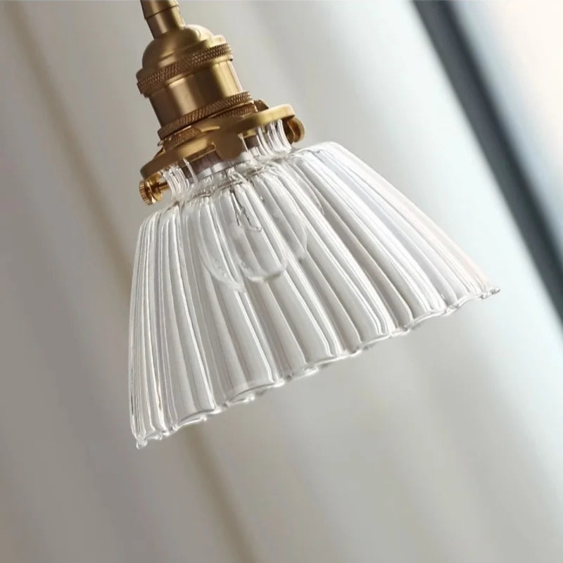 Afralia™ Clear Glass Wire Pendant Light Fixture Nordic Modern Hanging Lamp