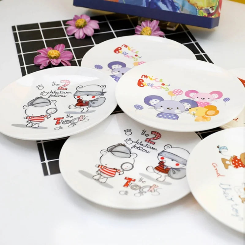 Afralia™ Bone Snack Plate Set - Small Melamine Dish for Sweets, Cakes, and Treats