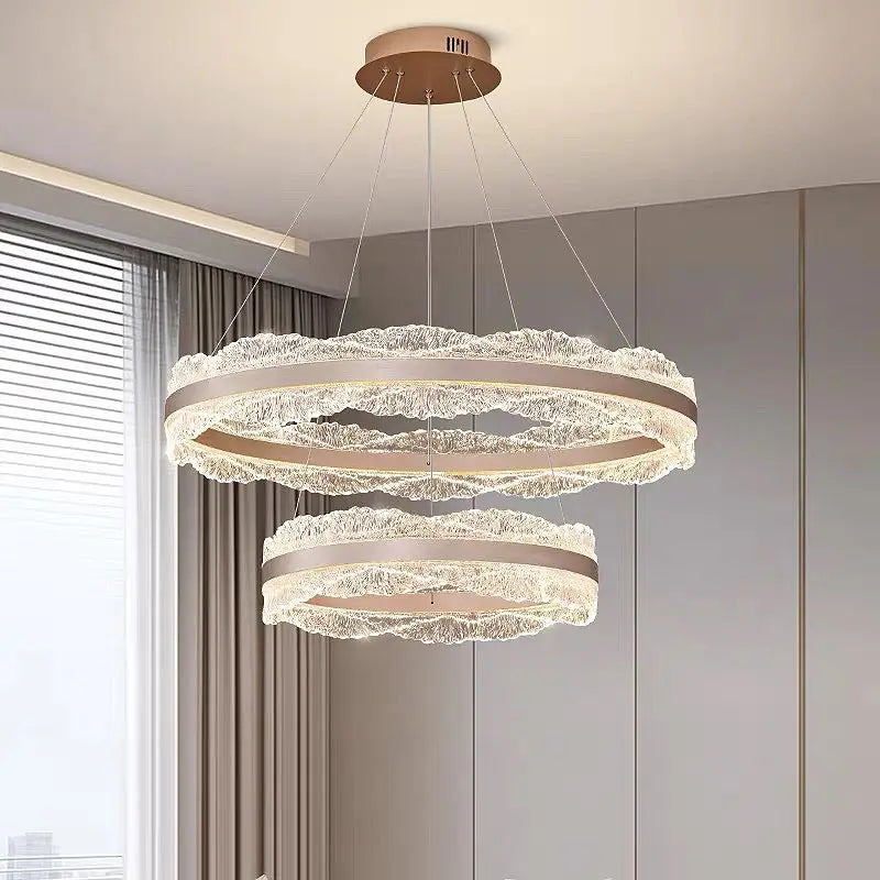 Afralia™ Modern Acrylic Texture Pendant Light for Home Decor
