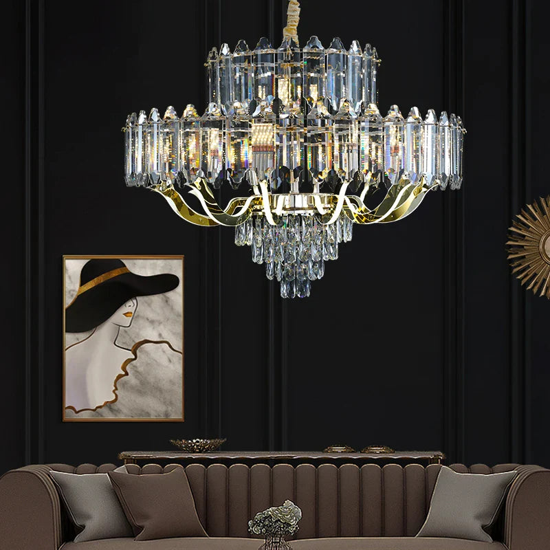 Afralia™ LED Crystal Lamp: Postmodern High-end Chandelier for Living Room, Dining Room, Bedroom
