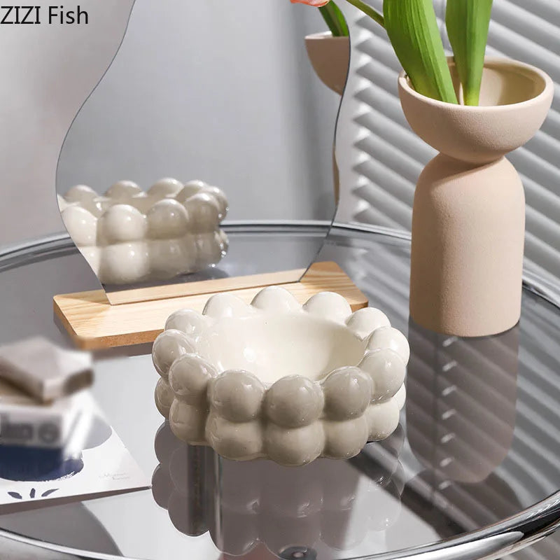 Afralia™ Ceramic Circle Ashtray for Weed Smoking - Stylish Office Table Accessory