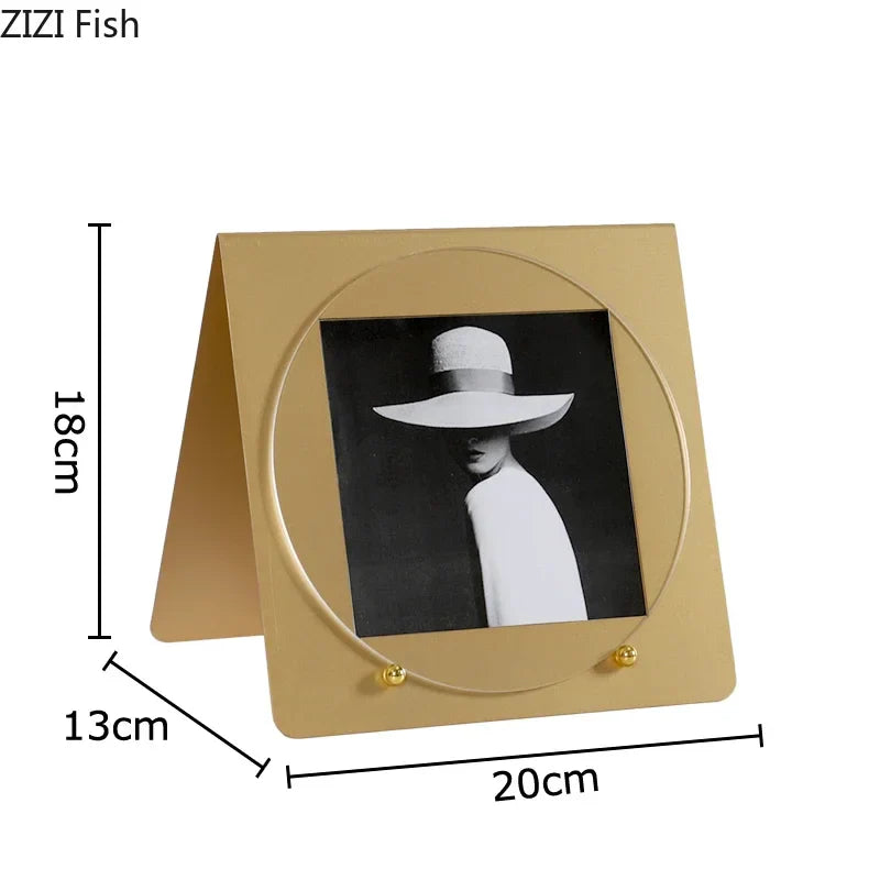 Afralia™ Metal Acrylic Square Photo Frame - Modern Home Decor & Gift