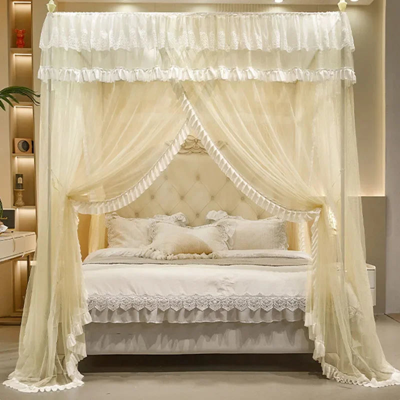 Afralia™ Princess Lace Mosquito Net Tent with Painted Bracket