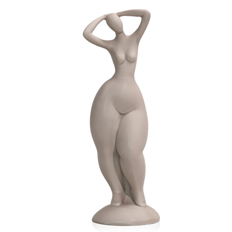 Ceramic Nude Woman Figurine - Afralia™ Home Decor Ornament