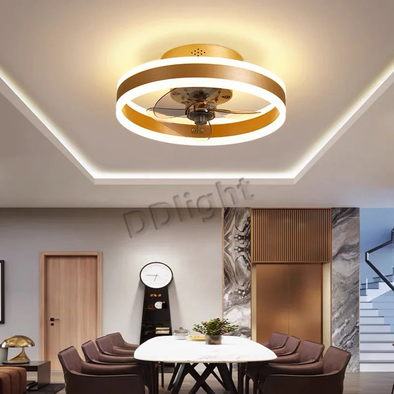 Afralia™ Smart LED Ceiling Fan Lights with Remote Control for Modern Bedroom Decor