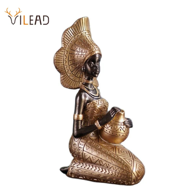 Afralia™ Women Figurines Pottery Home Decor Accent for Living Room Office Bookcase