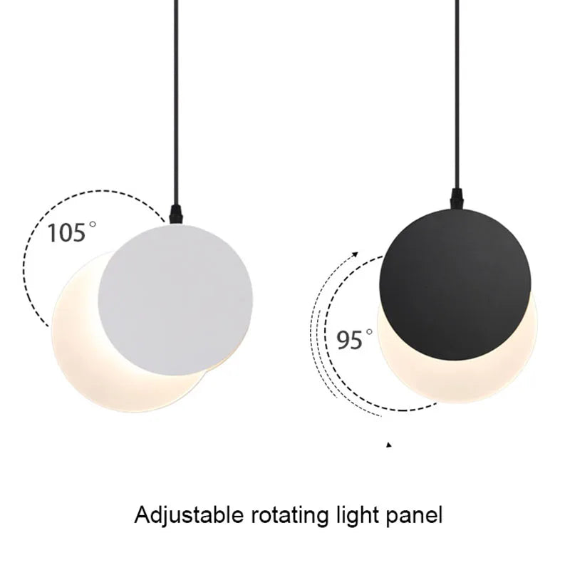 Afralia™ Crescent Moon LED Pendant Chandelier for Modern Minimalist Decor