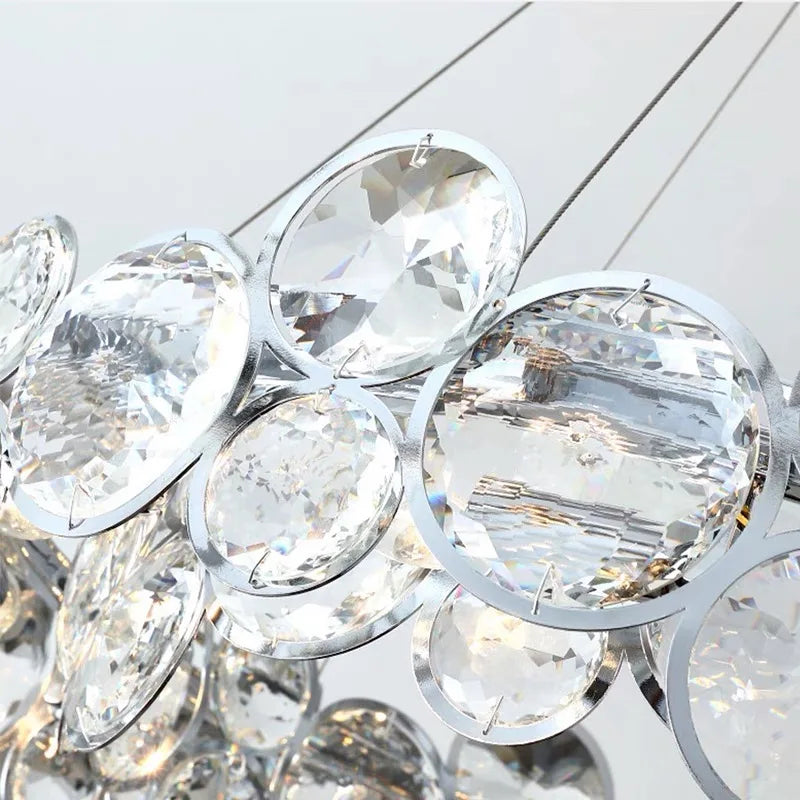 Afralia™ Chrome Crystal Chandelier: Modern Luxury Ceiling Pendant for Home Décor