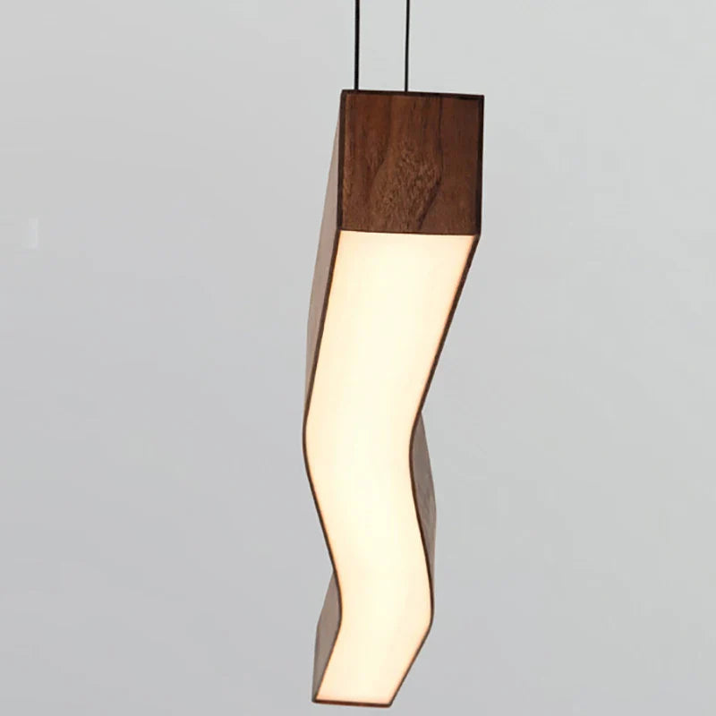 Afralia™ Minimalist Wood Metal Pendant Light. Adjustable Wire. Dimmable for Dining Room, Kitchen, Bar.