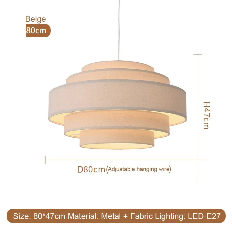 Afralia™ Fabric Chandelier: Modern LED Pendant Lamp for Dining Room, Kitchen Island, and Foyer