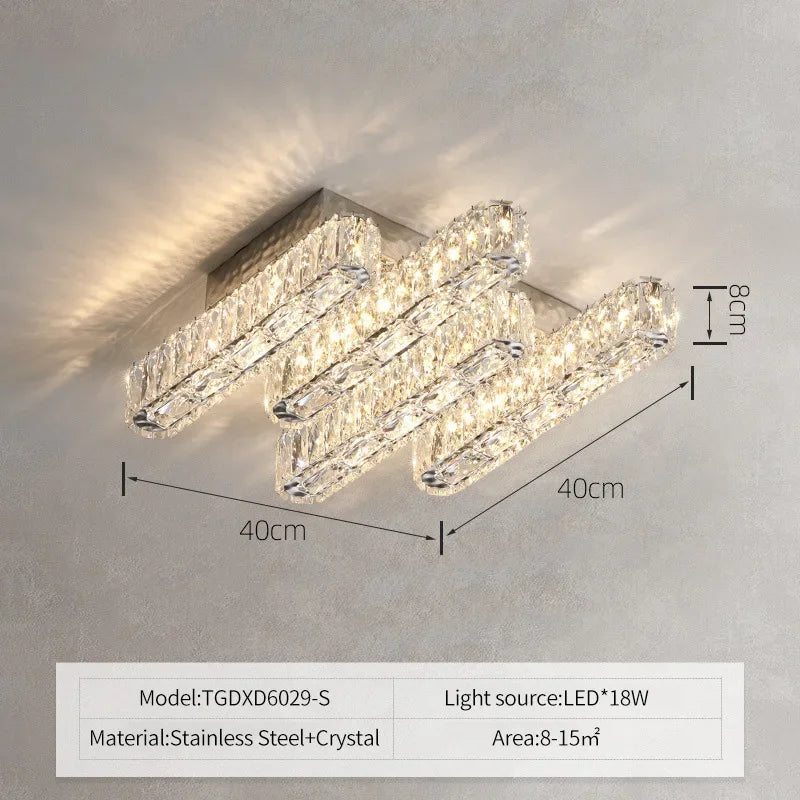 Afralia™ Crystal Ceiling Chandelier Light - Modern Luxury Dimmable LED Luminaire
