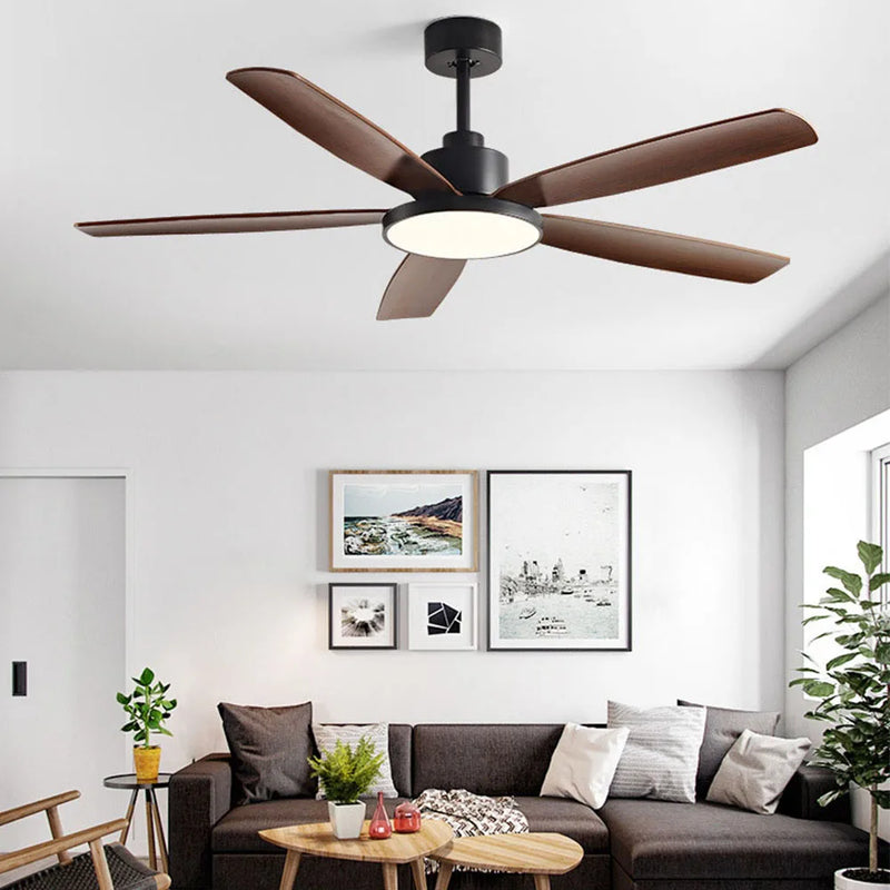 Afralia™ Nordic Large Ceiling Fan with LED Light, Retro Industrial Style for Home and Restaurant