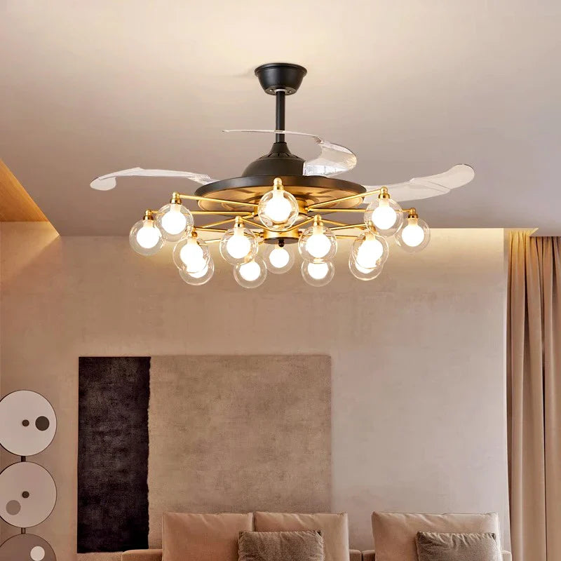 Afralia™ LED Ceiling Fan for Kids Bedroom with Remote Control and Light