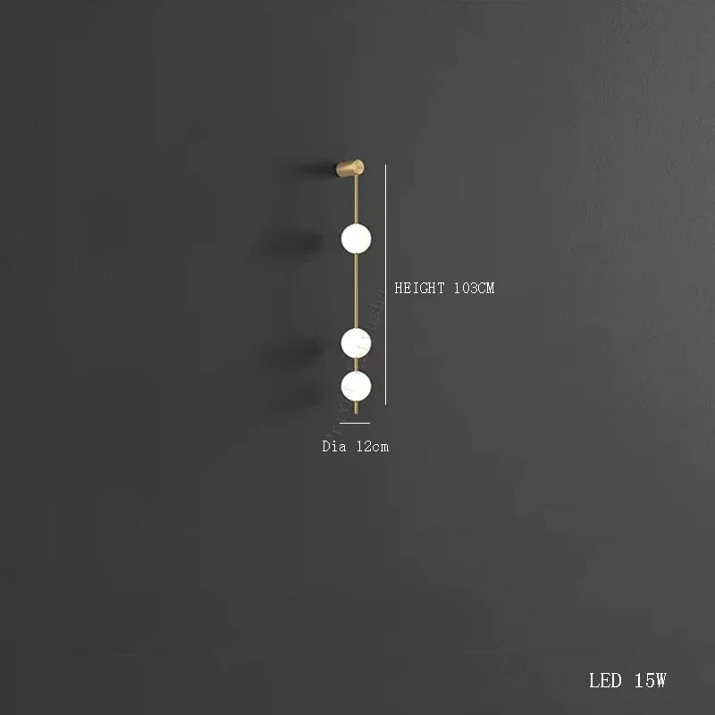 Afralia™ Modern Magic Bean Brass White Ball LED Ceiling Chandelier