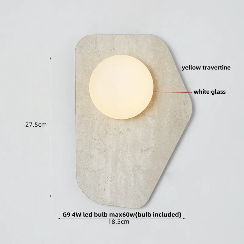 Afralia™ Round Black Iron LED Wall Lamp Bulgari Marble White Glass Stair Light