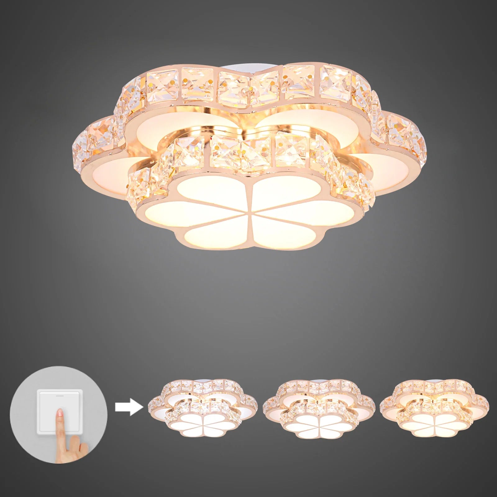 Afralia™ Modern Gold Crystal Ceiling Light for Hall Stairs Entrances