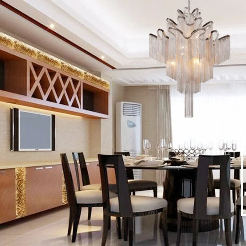 Afralia™ Luxury Tassel Chandelier: Modern Design for Home Decor Lighting