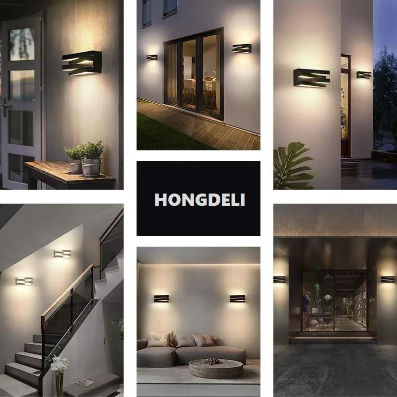 Afralia™ Alumunim IP65 Outdoor Wall Lamp Sconce for Villa Porch Gate Lighting