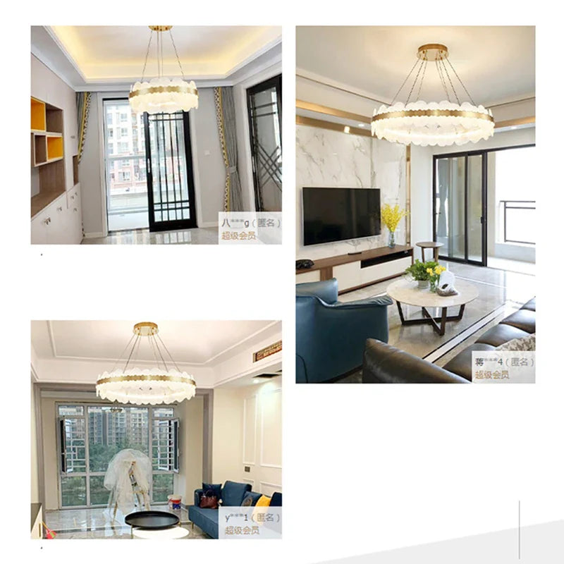 Crystal Starlight Chandelier by Afralia™ - Elegant Stainless Steel Pendant Light for Living Room & Kitchen