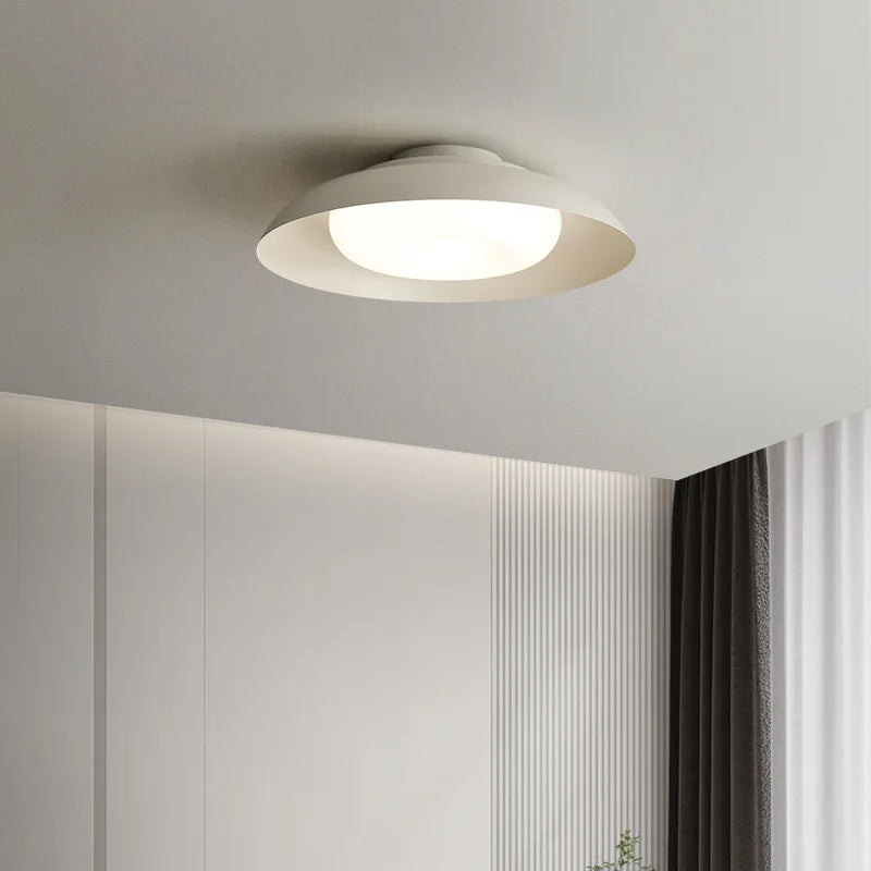 Afralia™ Modern White LED Pendant Light | Nordic Metal Ceiling Lamp | Dimmable Round Indoor Lighting