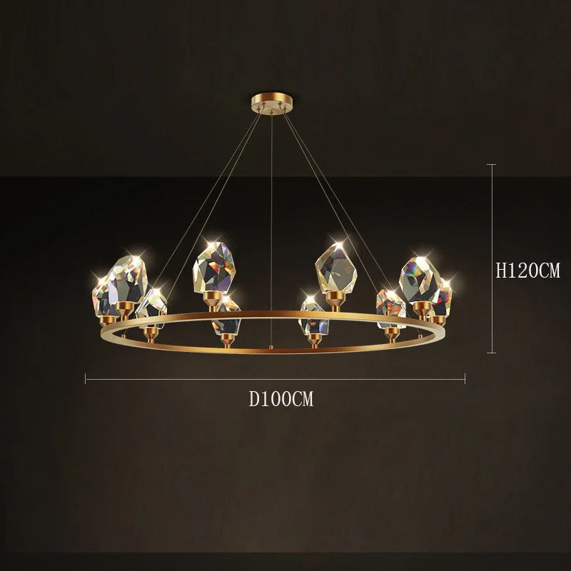 Afralia™ Elegant Chandelier Dining Room Pendant Lights Ceiling Lamps