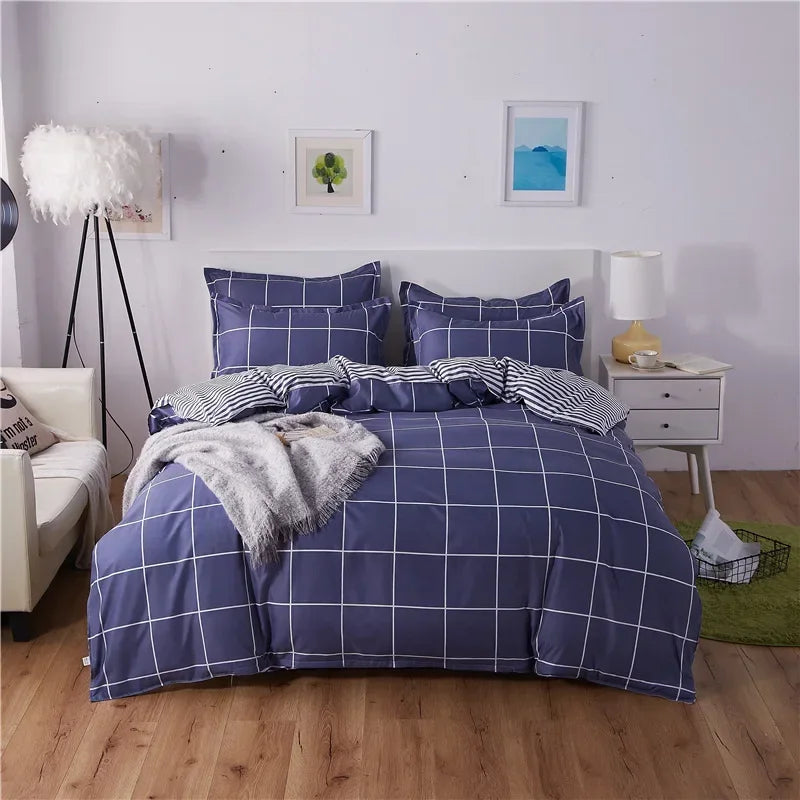 Afralia™ Printed Duvet Cover Set King Size: Lovely, Single Double Blanket Comforter & Pillowcase