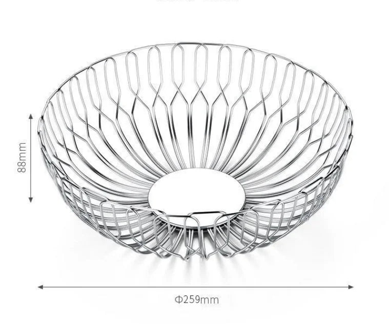 Afralia™ Stainless Steel Fruit Bowl with Transparent Base, High-legged, Desktop Storage Container