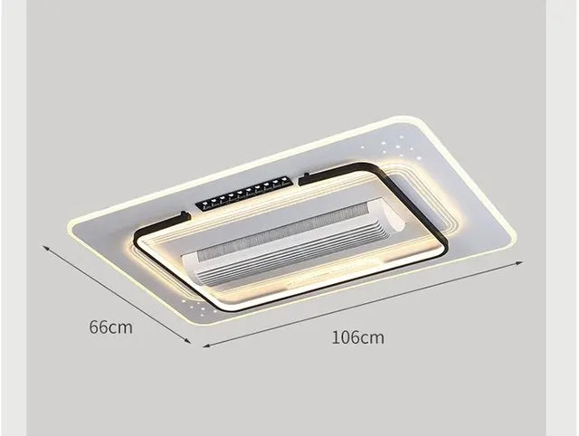 Afralia™ Bladeless LED Ceiling Fan Light: Modern Invisible Fan Lamp for Bedroom & Living Room