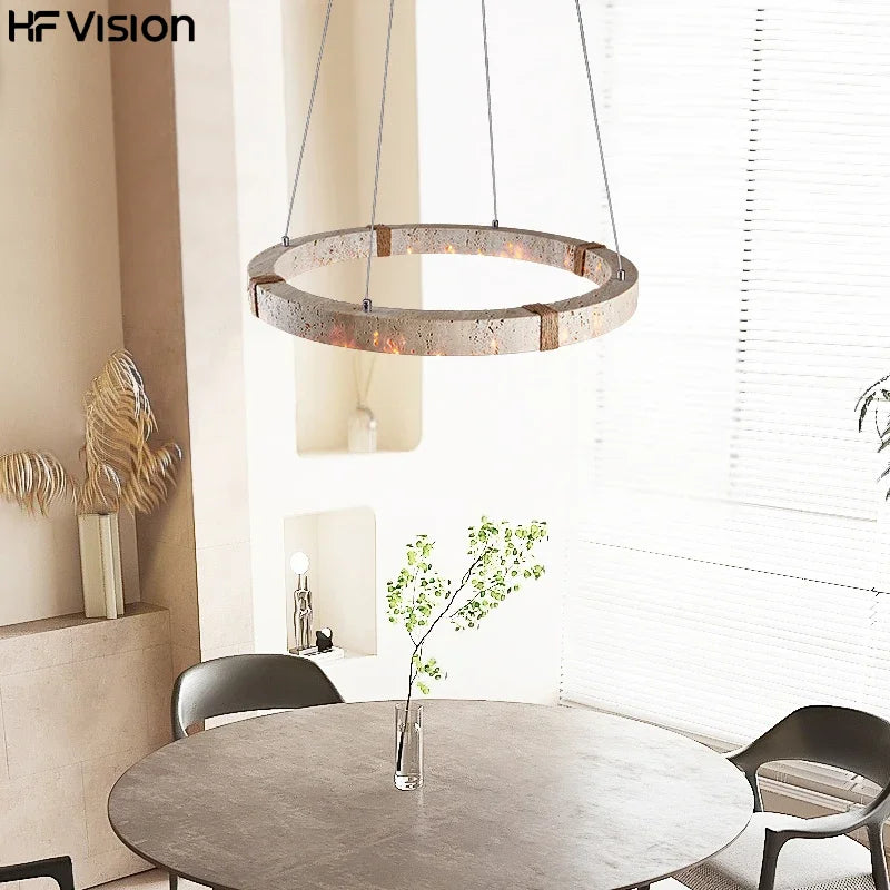 Afralia™ Marble Stone Sphere LED Chandelier Modern Nordic Ceiling Lamp for Living Room