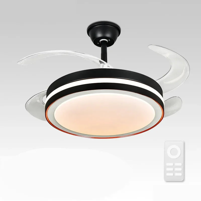 Afralia™ 48 Inch Dimmable Decorative Ceiling Fan with Remote Control and LED Light