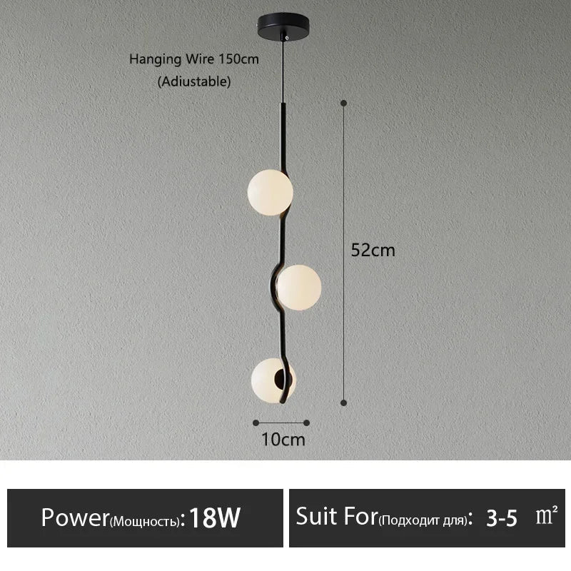 Afralia™ Modern Black Gold LED Ceiling Chandelier for Bedroom Living Dining Room