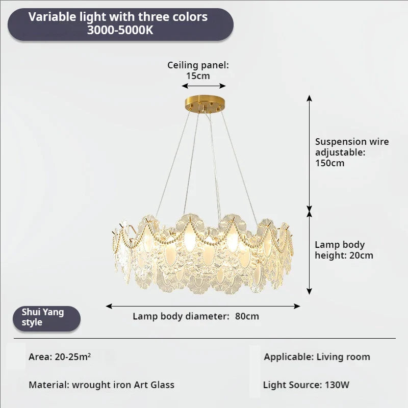 Afralia™ Crystal Shell Chandelier for Modern Luxury Living Room and Dining Room