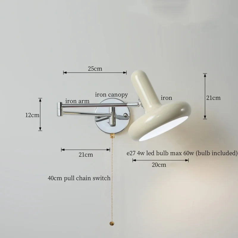 Afralia™ Black Iron LED Wall Sconce for Home Decor - Modern Nordic Style