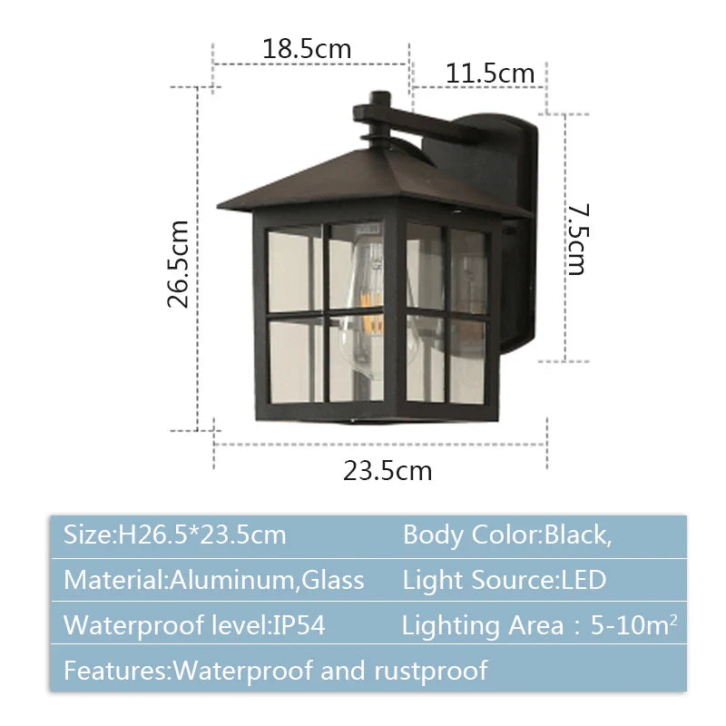 Afralia™ Outdoor Waterproof Wall Light for Villa Garden with Simple Design