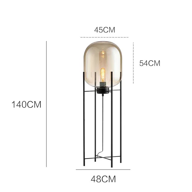Afralia™ Glass Ball LED Floor Lamp - Postmodern Scandinavian Design