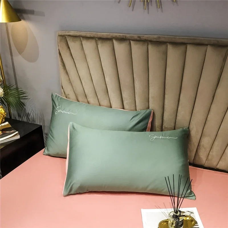 Afralia™ Egyptian Cotton Bedding Set with Sheet Pillowcase Blanket Cover - Queen King Size