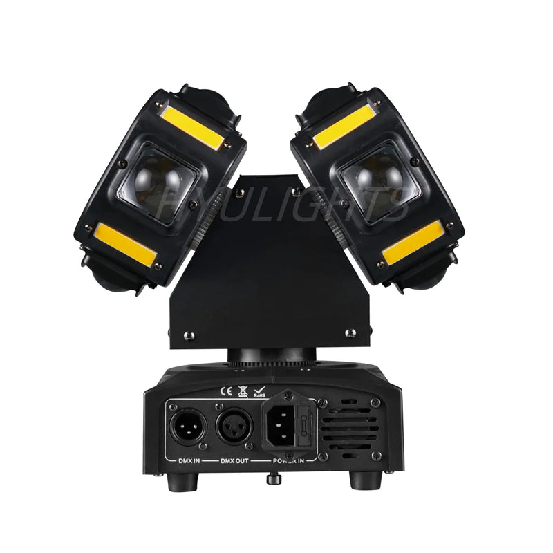 Afralia™ 8x12W RGBW 140W Dual Head LED Beam & Strobe & Laser 3-in-1 DJ Light