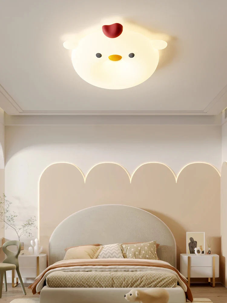 Afralia™ Small Animals LED Chandelier for Kids Bedroom Nursery, Creative Baby Ceiling Lamp