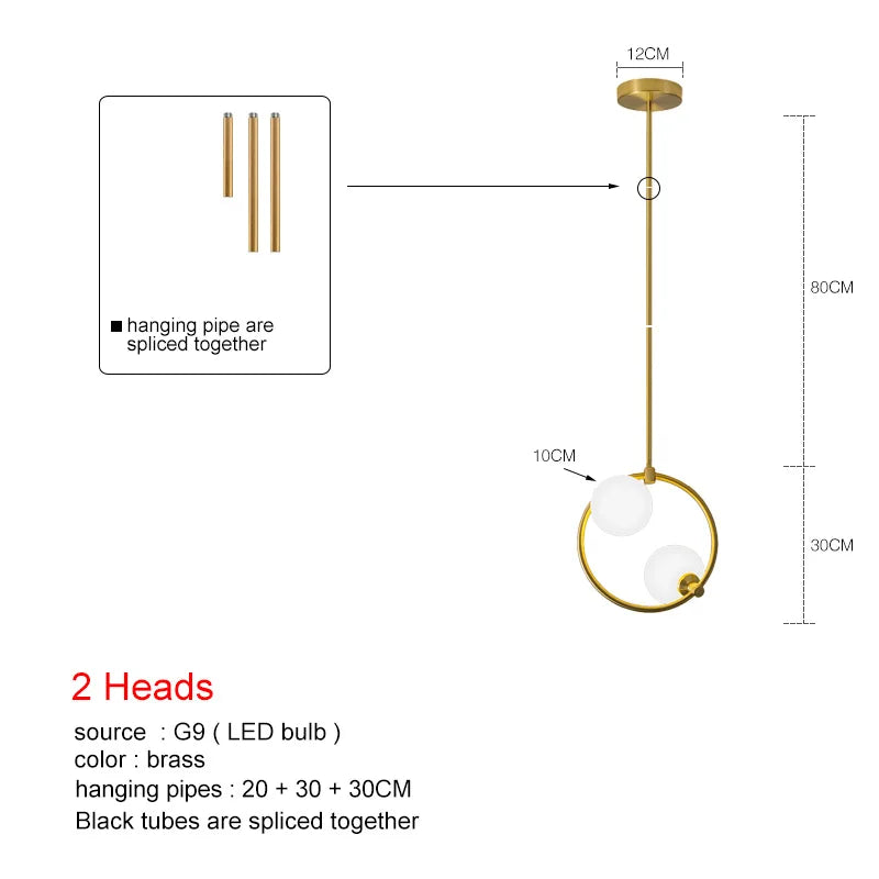 Afralia™ Glass Ball Chandeliers: Modern Nordic Design for Home Decor & Kitchen Lighting