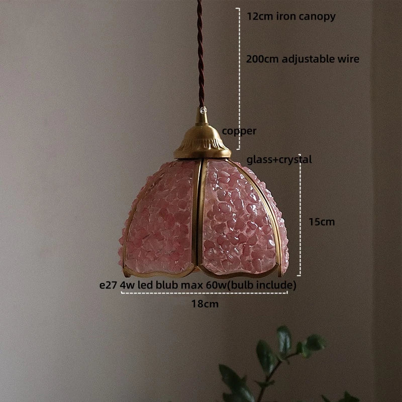 Afralia™ Luxury LED Crystal Pendant Light Fixture with Copper Socket