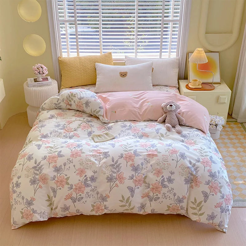 Afralia™ Nordic Plaid Cotton Duvet Cover for All Seasons - Single/Double Bed