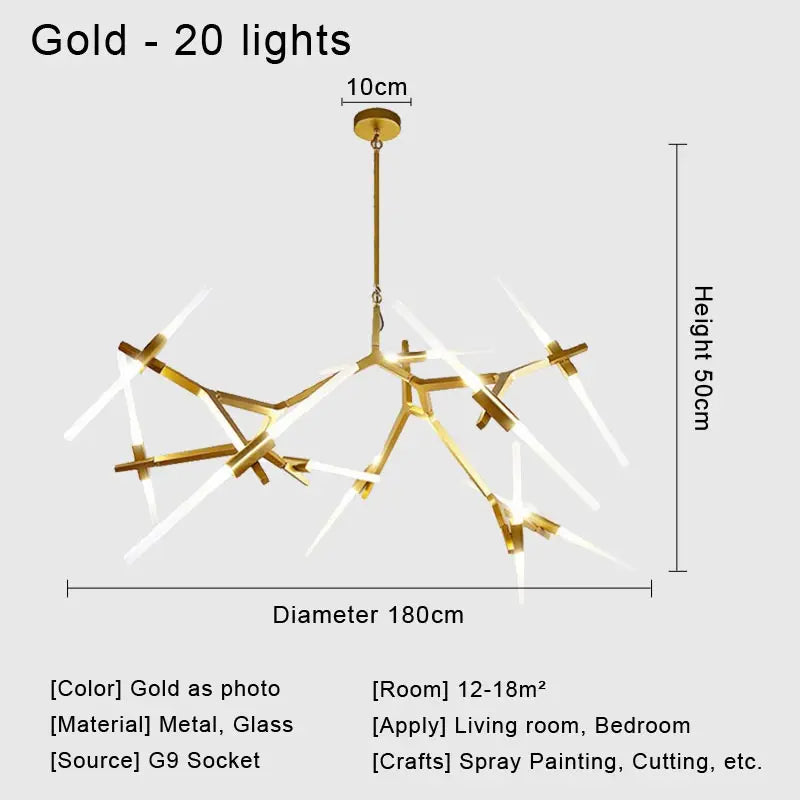 Afralia™ Glass LED Chandelier Ceiling Light for Modern Nordic Design Home Decor