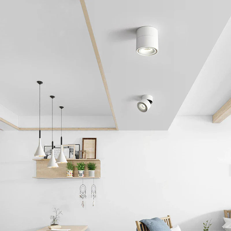 Afralia™ COB LED Ceiling Spot Light, Adjustable Angle, Black/White Shade, AC85-265V