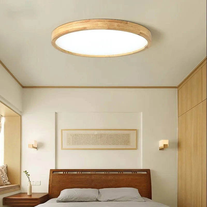 Afralia™ LED Wooden Ceiling Light for Stylish Home Decor and Lighting