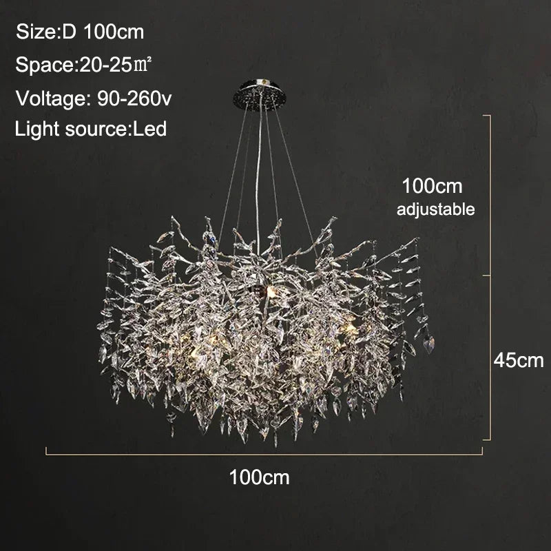Afralia™ LED Crystal Chandeliers: Modern Luxury Dining Room Pendant Lighting Fixtures