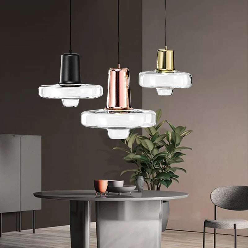 Afralia™ Glass Pendant Light: Nordic Minimalist Design for Restaurant Decor