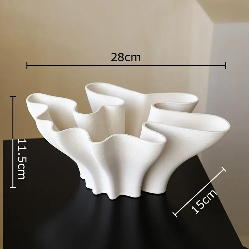 Afralia™ Ceramic Vase Hydroponics Flower Pot Desk Decoration Modern Crafts Room Aesthetic Decor