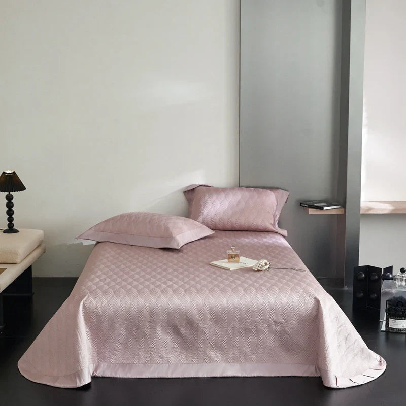 Afralia™ Cool Lyocell Fiber Quilted Bedspread Set with Pillowcase