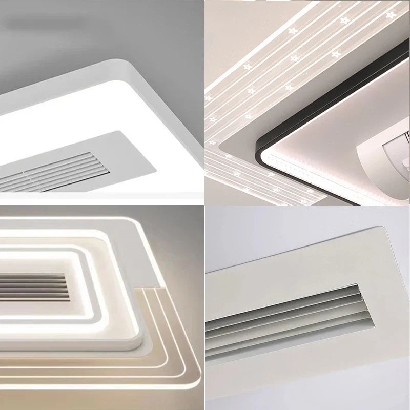 Afralia™ LED Bladeless Ceiling Fan with Remote Control for Modern Living Room